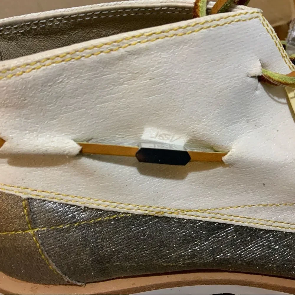 Vintage VAEL Deckard Mid Canvas Shoe Mens Size 9 Silver Vibram Boat Yacht